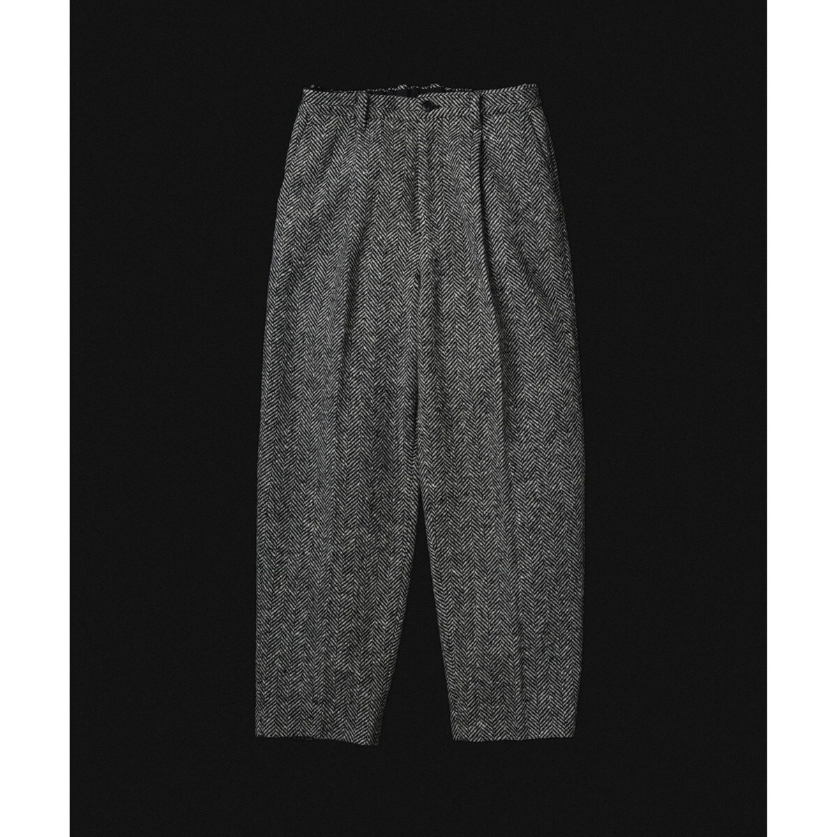 ヘリンボンツイード ワイドテーパードスラックス / セットアップ対応