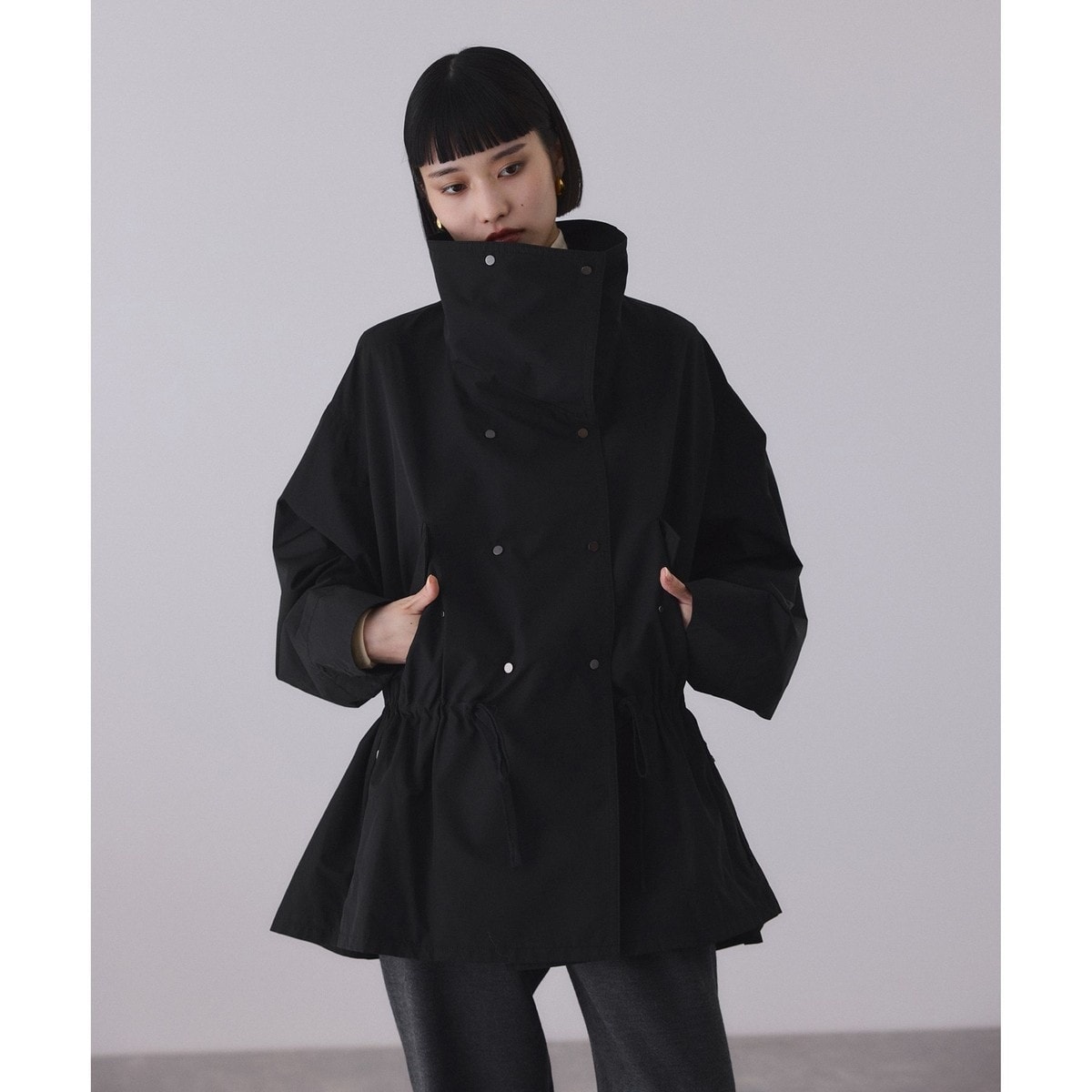 WEB限定】スタンドネックミドルブルゾン | アダムエロペ(ADAM ET