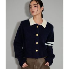 アダムエロペ(ADAM ET ROPE')の【WEB限定】ポロニットカーディガン