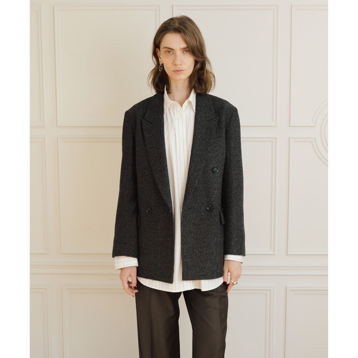 EMOELLE】ウールネップテーラードジャケット | アダムエロペ(ADAM ET