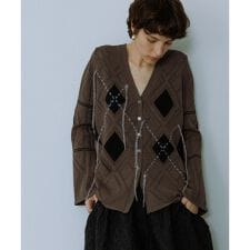 アダムエロペ(ADAM ET ROPE')のパターンニットカーディガン