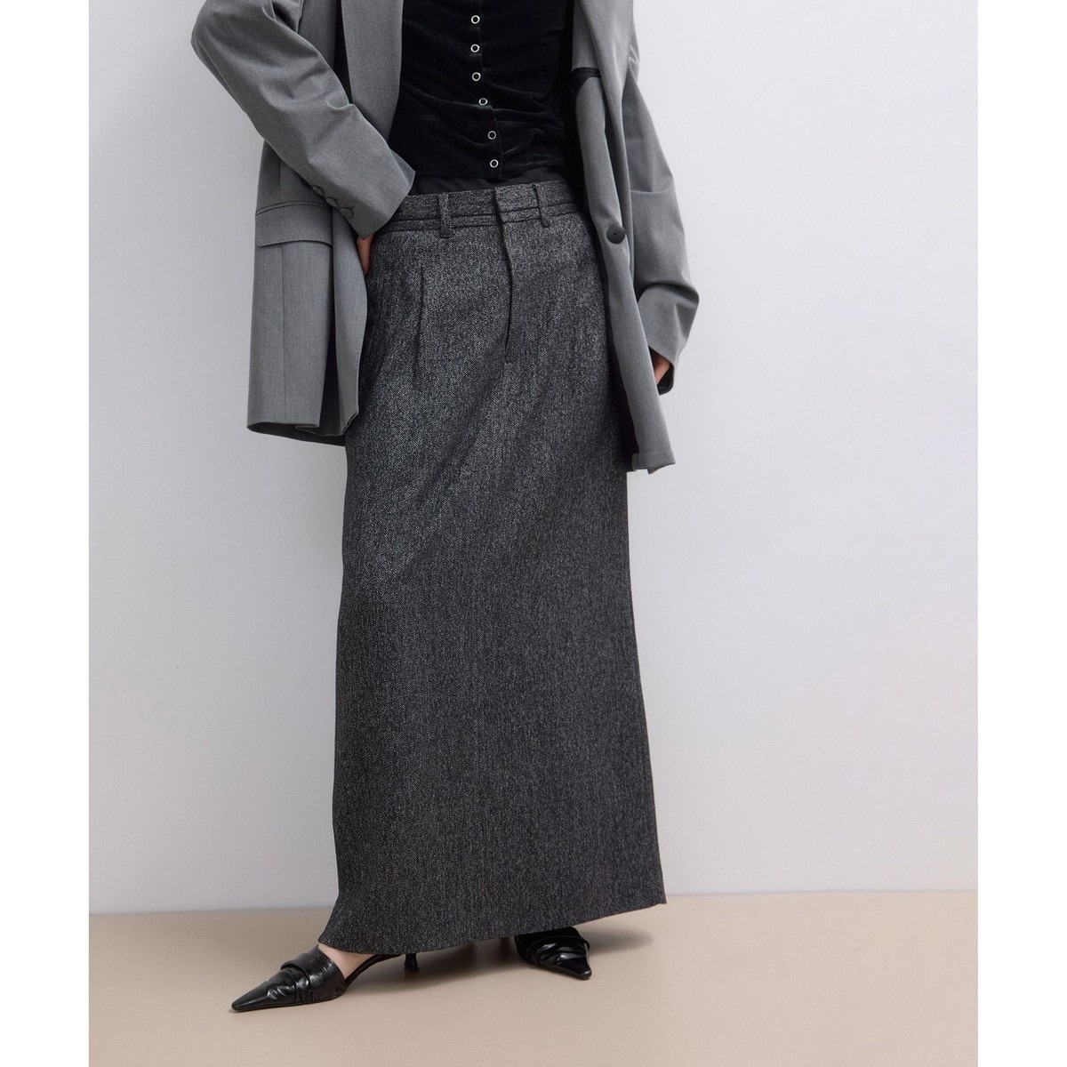 サステナブル】ニットフリルスカート | アダムエロペ(ADAM ET