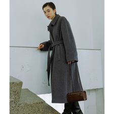 アダムエロペ(ADAM ET ROPE')の【WEB限定】ベルテッドオーバーサイズロングコート