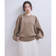 アダムエロペ(ADAM ET ROPE')の【WEB限定】ショルダータックニットプルオーバー