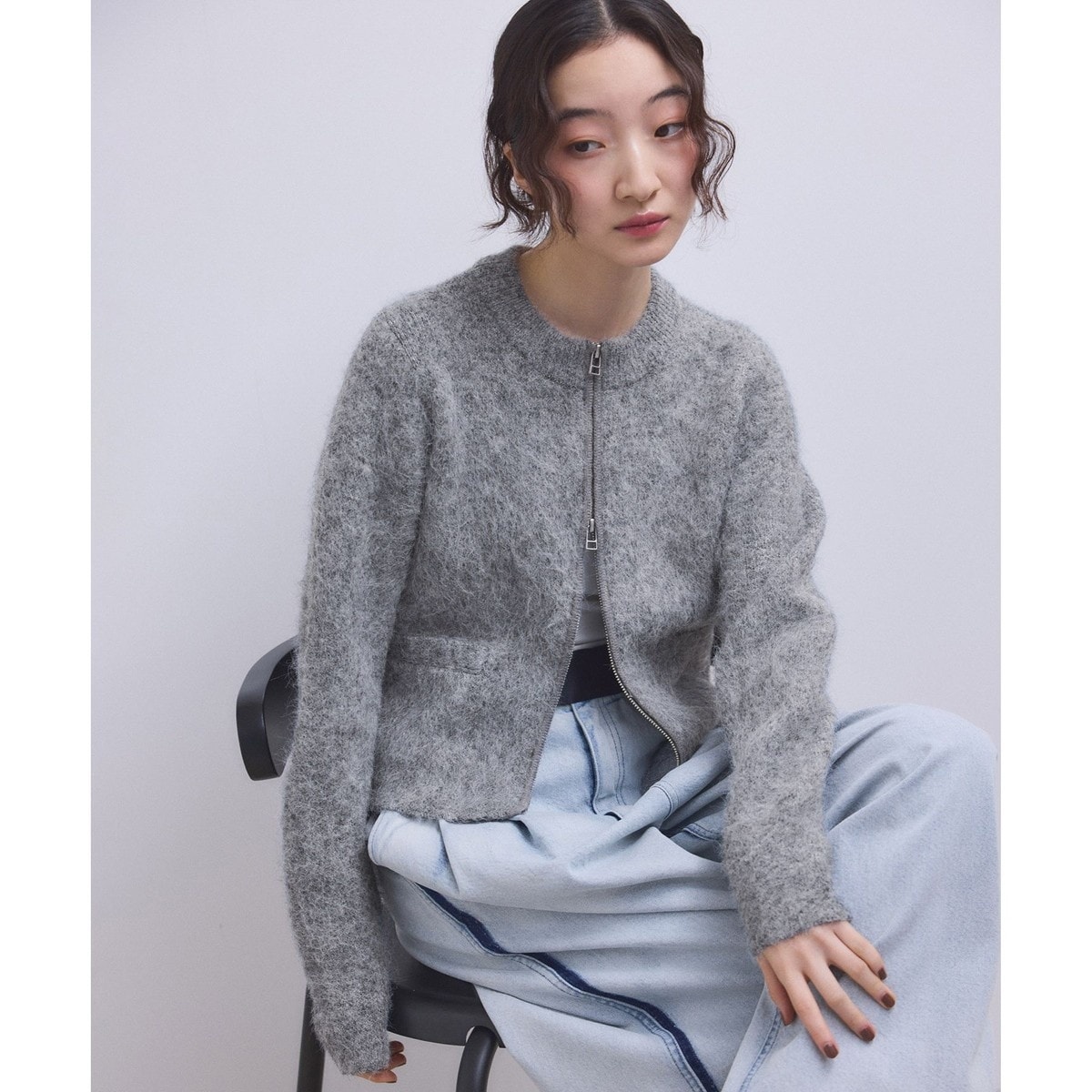 WEB限定】・【新色追加】チュール刺繍カーディガン | アダムエロペ