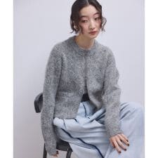 アダムエロペ(ADAM ET ROPE')の【WEB限定】フラッフィージップショートカーディガン