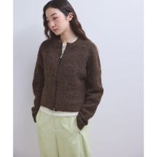 アダムエロペ(ADAM ET ROPE')の【WEB限定】フラッフィージップショートカーディガン