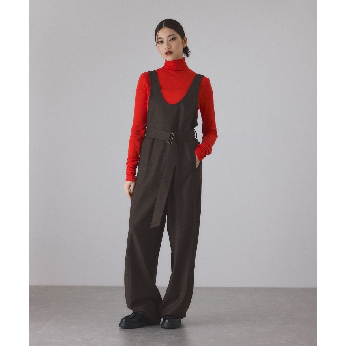 EMOELLE】スリーブレスオールインワン メランジ | アダムエロペ(ADAM