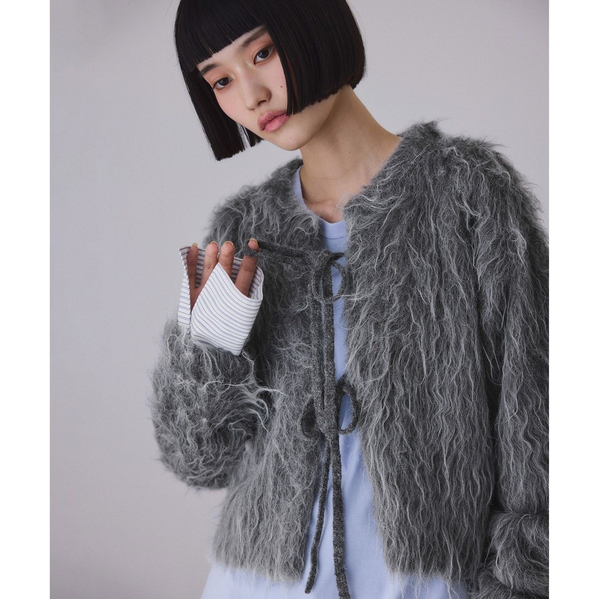 アルパカ混シャギーショートカーデ | ノーブル(Noble) | マルイ