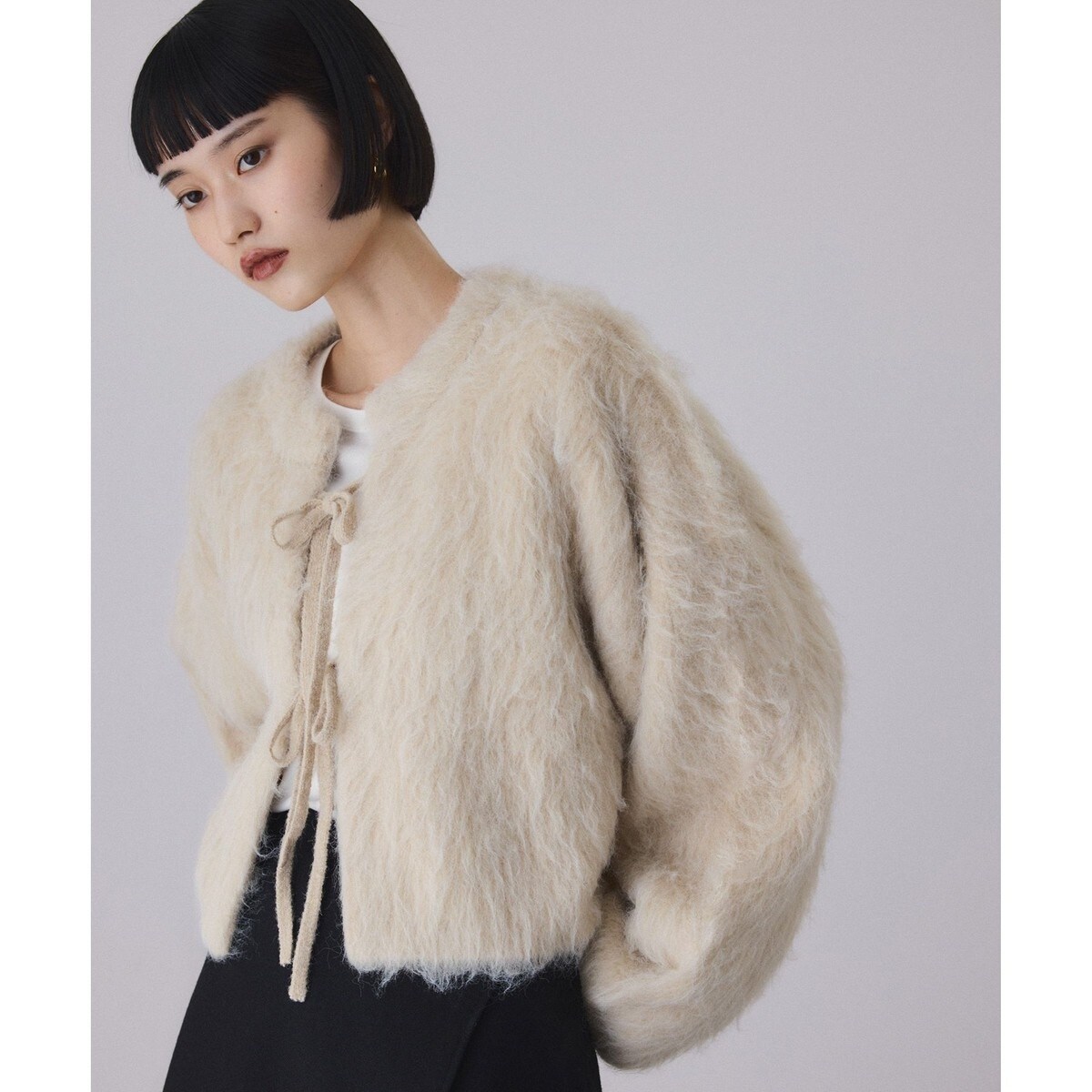 アルパカ混シャギーショートカーデ | ノーブル(Noble) | マルイ