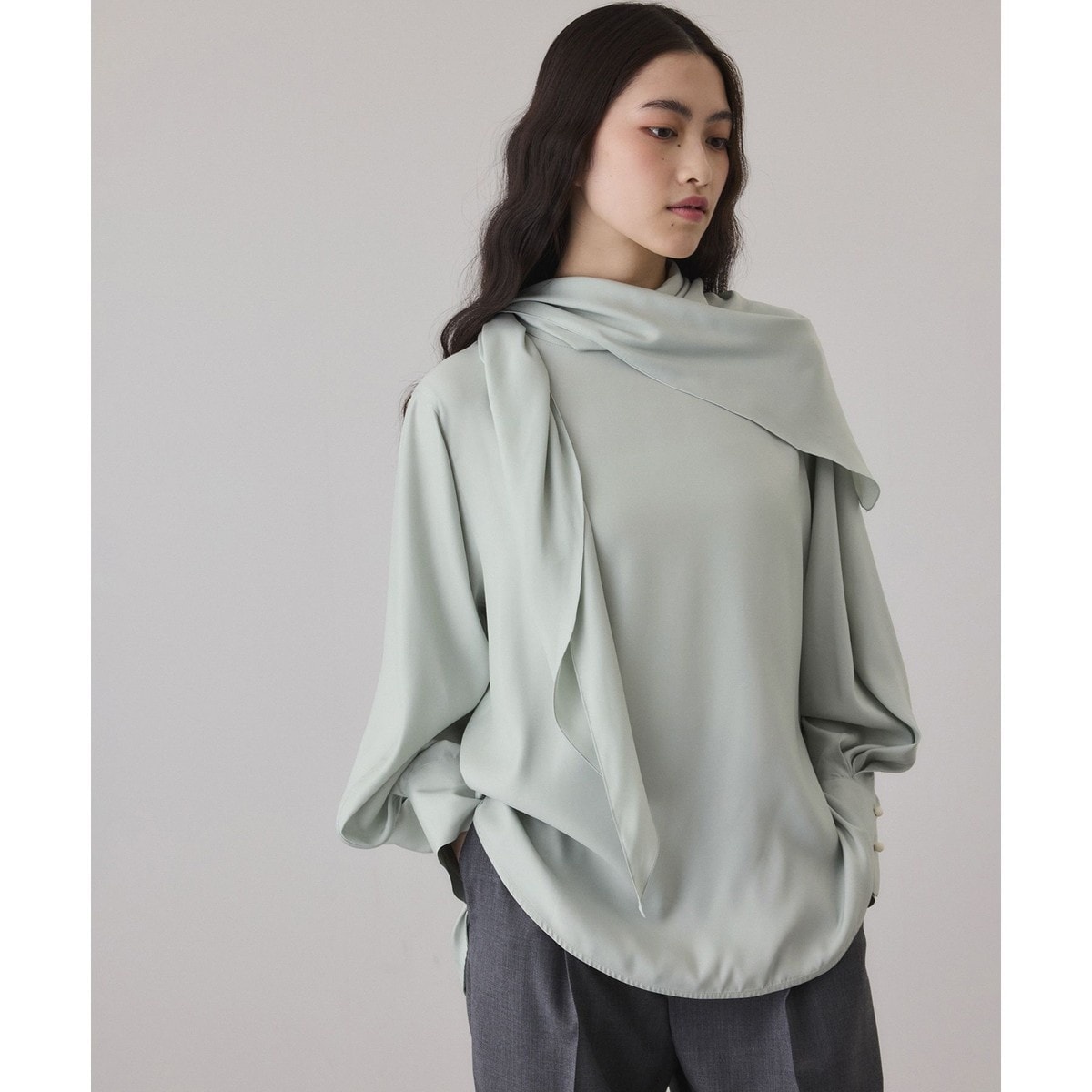 【タグ付き】フィブリルロンTEEスカーフブラウス フィブリルロンTEEスカーフブラウス | アダムエロペ(ADAM ET ROPE