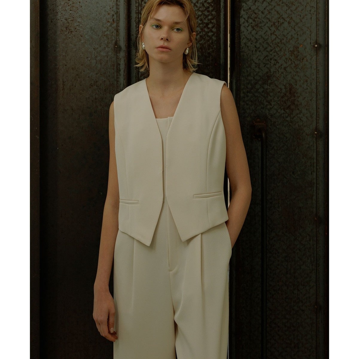 サステナブル】ジャケットコンビロンパース | アダムエロペ(ADAM ET