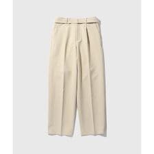 コットンダブルクロス　ベルテッドスラックス