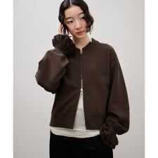 ダブルニットジップカーディガン