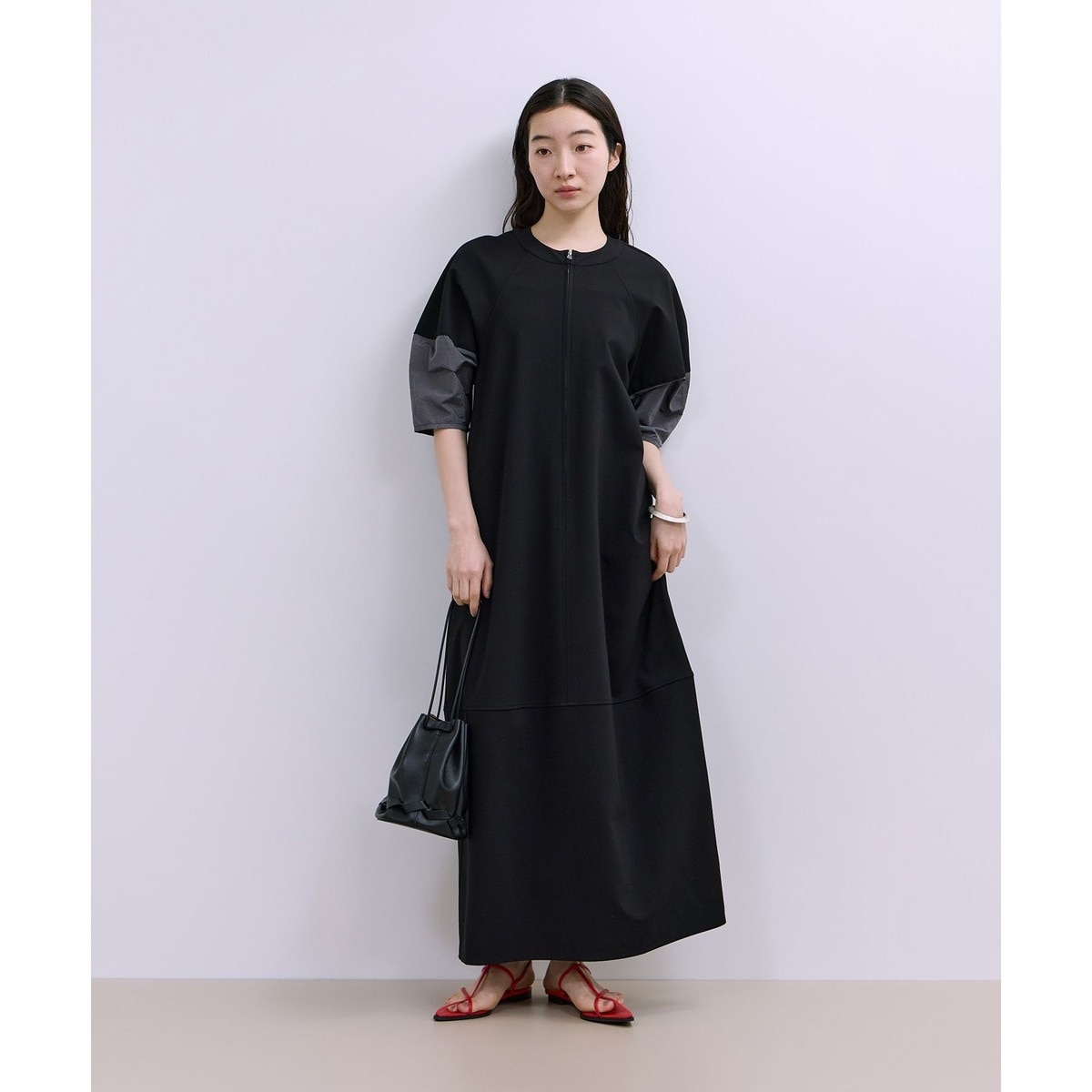 WEB限定】ハーフZIPコクーンワンピース | アダムエロペ(ADAM ET ROPE
