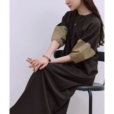 【WEB限定】ハーフZIPコクーンワンピース