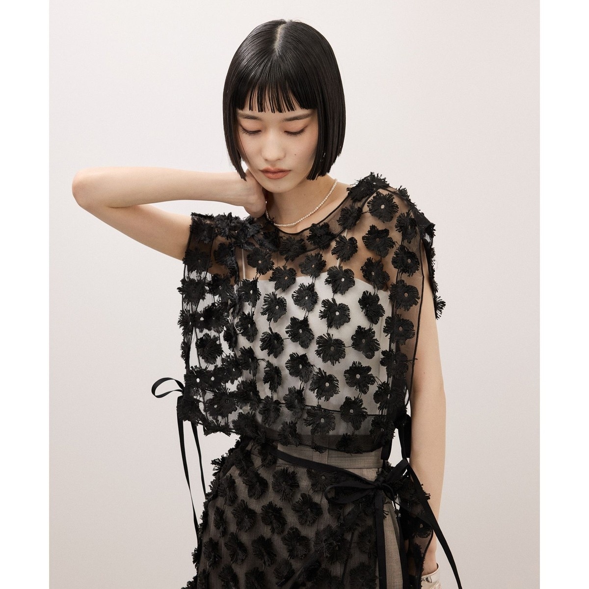 ADAM ET ROPÉ FEMME フラワーチュール2WAYトップス フラワーチュール2WAYトップス | アダムエロペ(ADAM ET ROPE