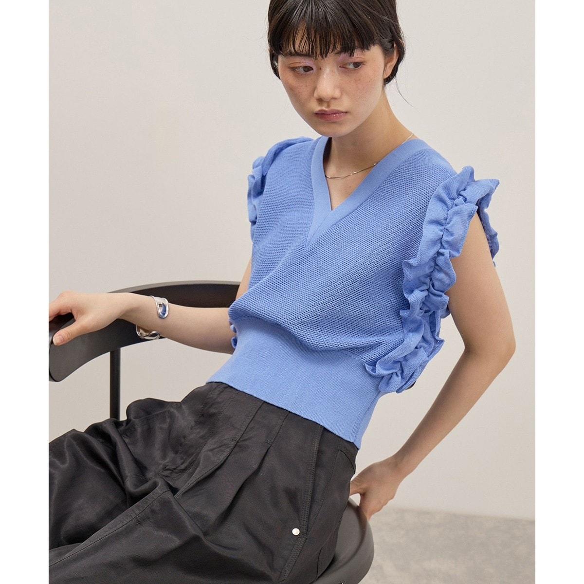 新品タグ付き ADAM ET ROPÉ FEMME メロンメッシュレースジレ 楽天市場 