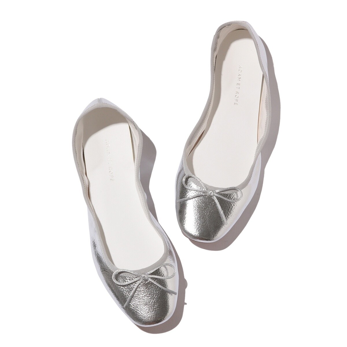 アダムエロペ メタリックバレエ バレエシューズ シルバー 23cm 完売品 アダムエロペ メタリックバレエ バレエシューズ シルバー 23cm