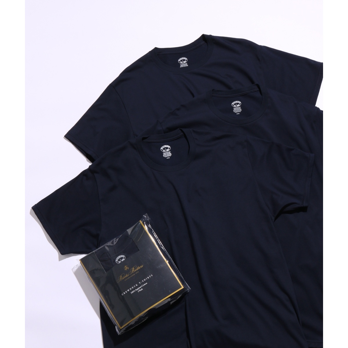 Brooks Brothers】別注 スーピマコットン 3パック Tシャツ