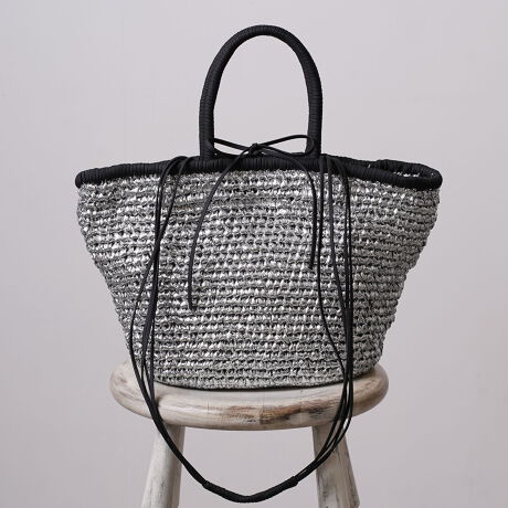 かごバッグ レディース トートバッグ メタリック シンプル おしゃれ ラウゴア Laugoa 111 ファッション通販 マルイウェブチャネル