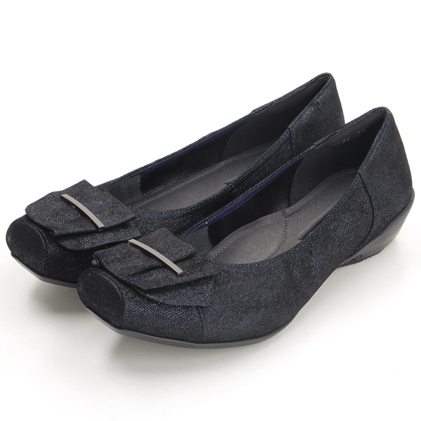 リボンモチーフスタイリッシュコンフォートフラットシューズ