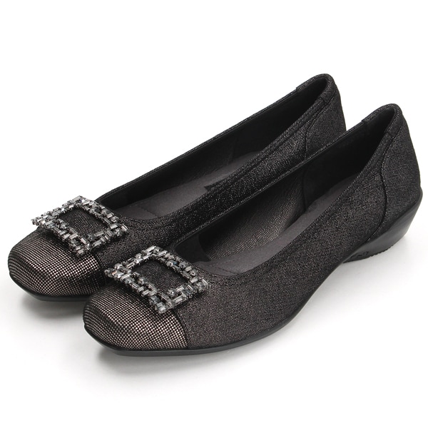 新品♡ リボンモチーフスタイリッシュコンフォートシューズ　23.5センチ リボンモチーフスタイリッシュコンフォートフラットシューズ