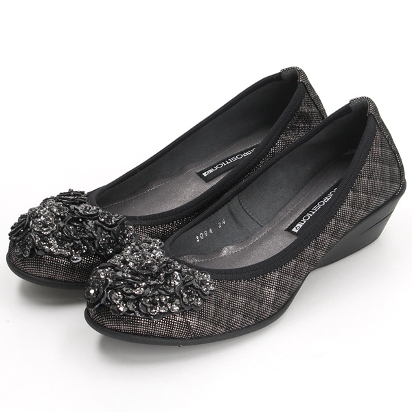 リボンモチーフスタイリッシュコンフォートフラットシューズ? | コン