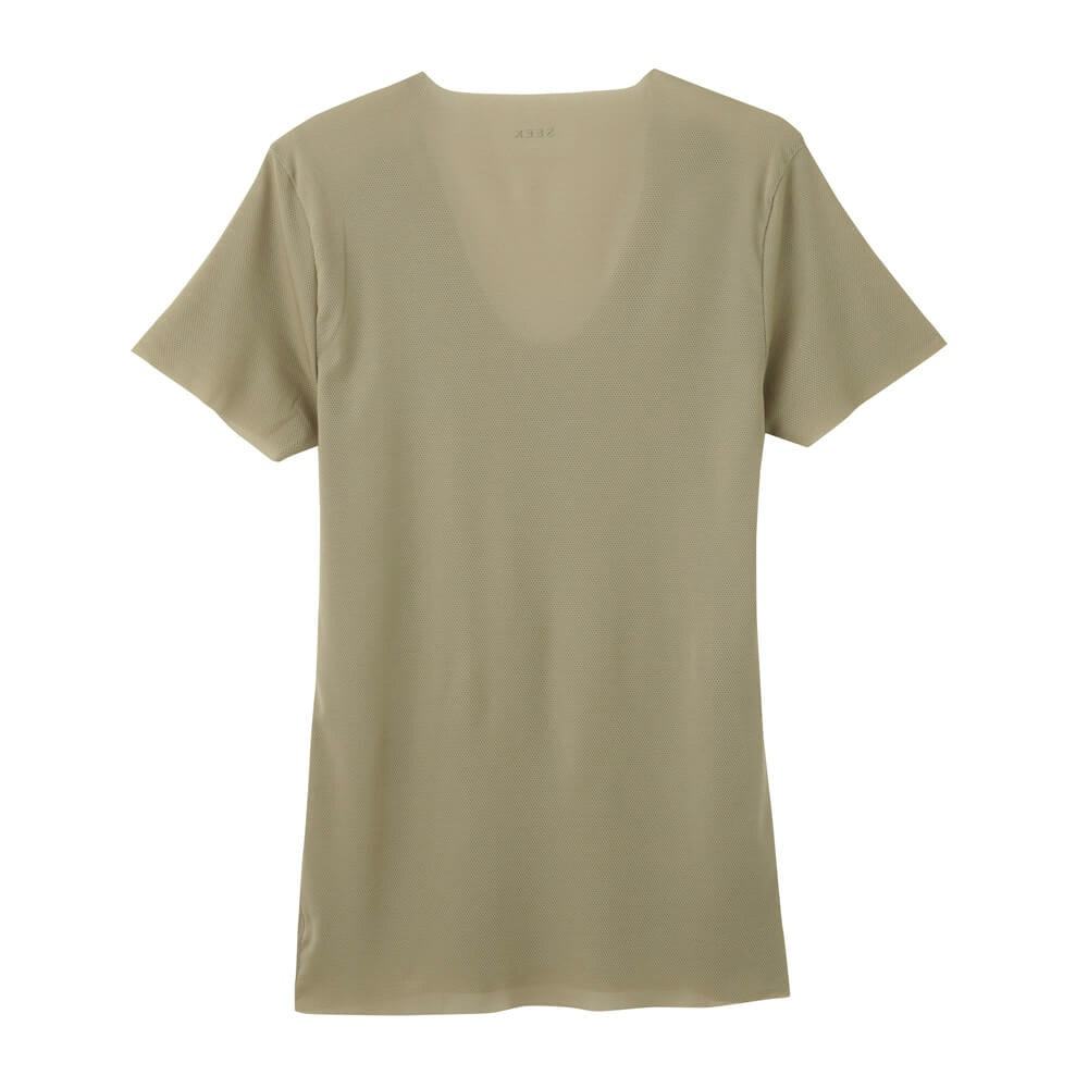 SEEK】【カットオフ】【メッシュ】【無地】UネックTシャツ