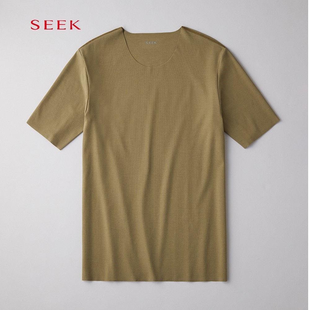 SEEK】【カットオフ】【メッシュ】【無地】UネックTシャツ