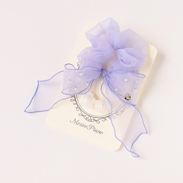 古典 リボンシュシュ お花クリップ2個セット メゾピアノジュニア