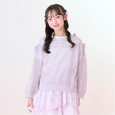 ラメメッシュニット＆半袖Tシャツセット