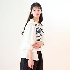 メゾピアノジュニア(mezzo piano junior)の【接触冷感・UVカット・耐塩素】フリルラッシュガード