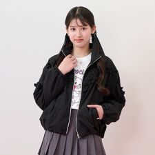 スタンドカラーフリルブルゾン