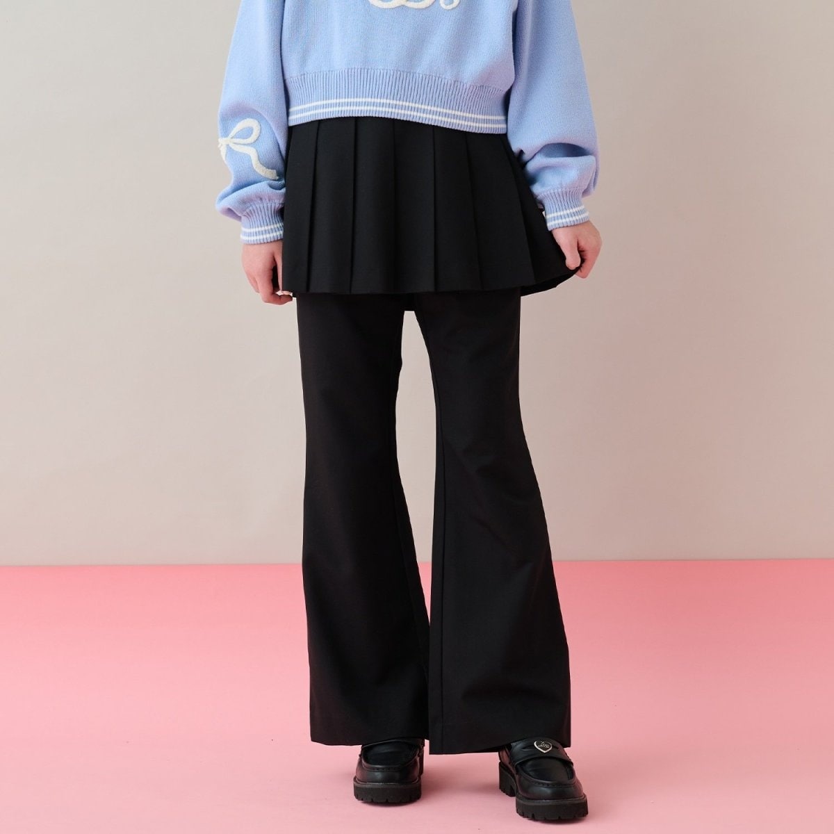 プリーツスカート＆フレアパンツセット