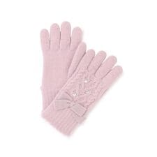 裏起毛リボン手袋