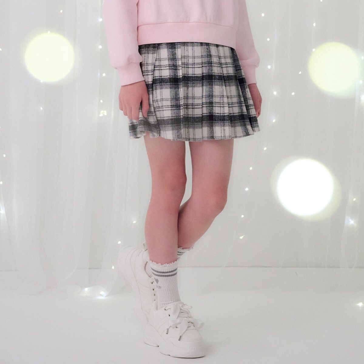 mezzo piano Junior（メゾピアノジュニア）の「チェックプリーツ 