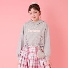 レースアップショート丈パーカ＆タンクトップセット