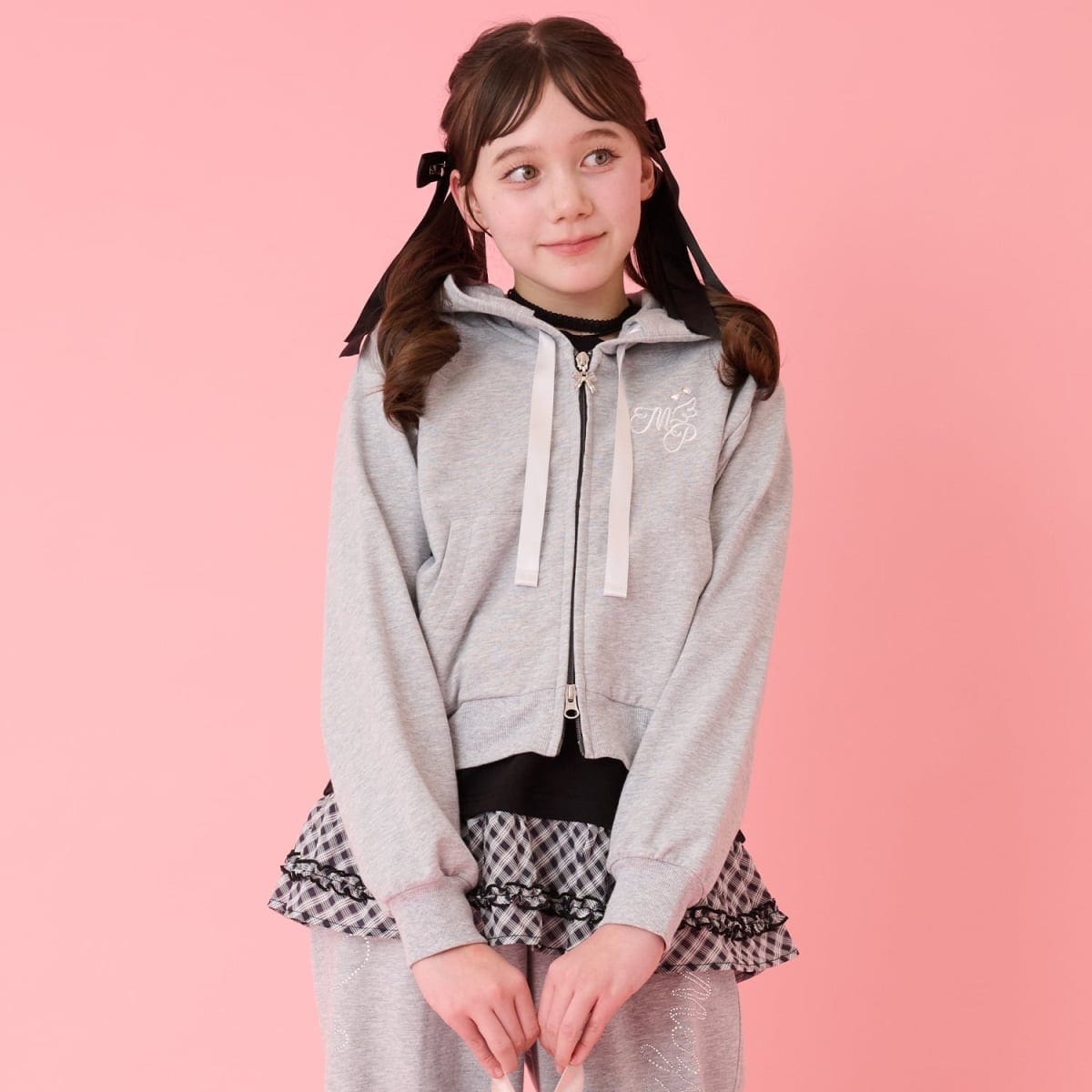 抗菌防臭】フードきらきらジップパーカ | メゾピアノジュニア(mezzo