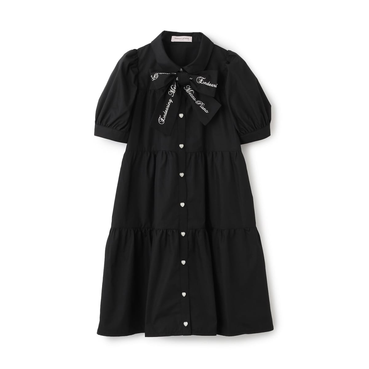 【人気商品再入荷】【直営店で取り扱い無し】リボンつきティアードワンピース