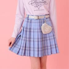 ラメベルトつきプリーツスカート