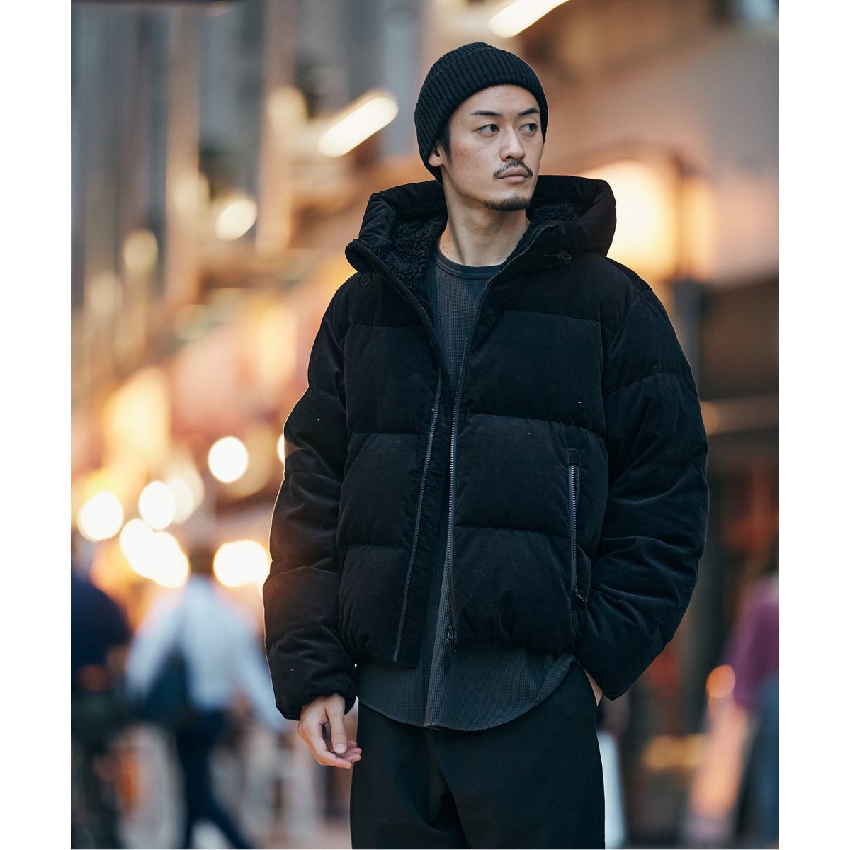 HAKUUxJS/ハク 別注 CORDUROY DOWN JACKET - ダウンジャケット