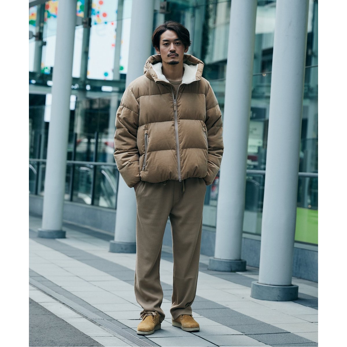 HAKUUxJS/ハク 別注 CORDUROY DOWN JACKET - ダウンジャケット