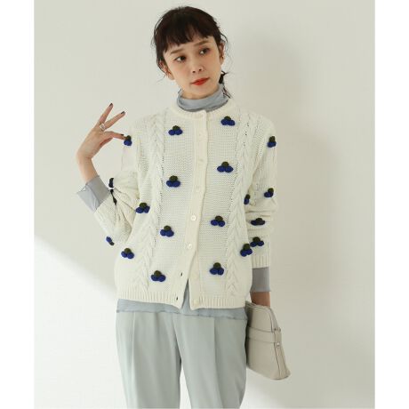 SHRIMPS/シュリンプス】 ポンポンKNIT CD：カーディガン | ジャーナル  