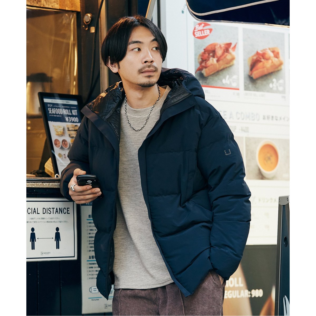 UBR×JS / ウーバー別注 : Down Hooded ダウン ダウンジャケット UBR×JS / ウーバー別注 : Down Hooded ダウン ダウンジャケット