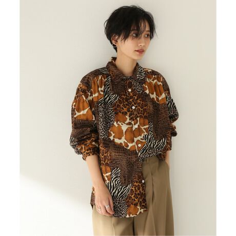 AIE/エーアイイー】 PAINTER SHIRT ANIMAL PATCHWORK：シャツ 