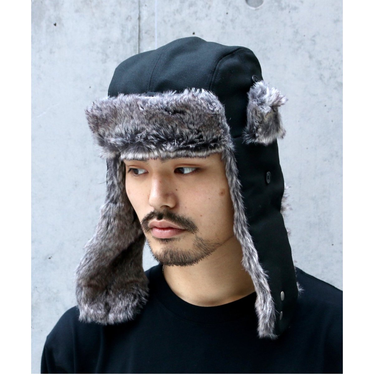 トラッパー Yohji Yamamoto NEWERA 　フライトキャップNEWE