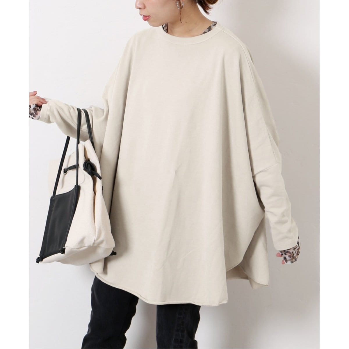 ジャーナルスタンダード  コットンソフトスウェット　ポンチョtee グレー JOURNAL STANDARD（ジャーナルスタンダード）の「コットンソフト