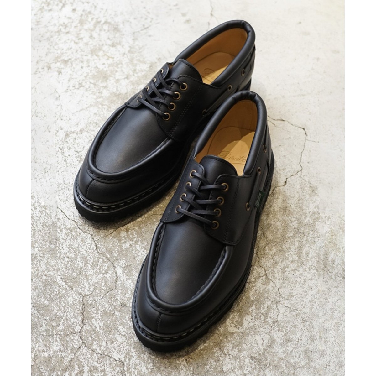 Paraboot / パラブーツ】別注 CHIMEY NOIR(シメイ)UK6 - デッキシューズ