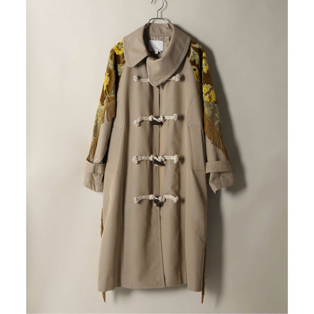 BASE MARK / ベースマーク】Fringe Jacquard Comb. Coat